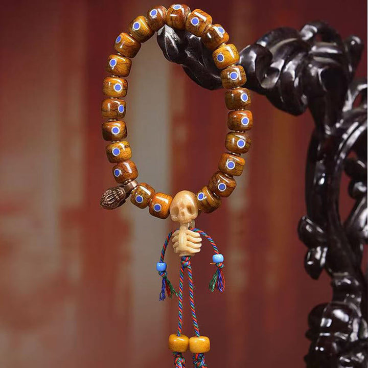 Buddha Stonesチベットの骨ビーズ 屍の森の王 悪霊を遠ざけるブレスレット - image 7