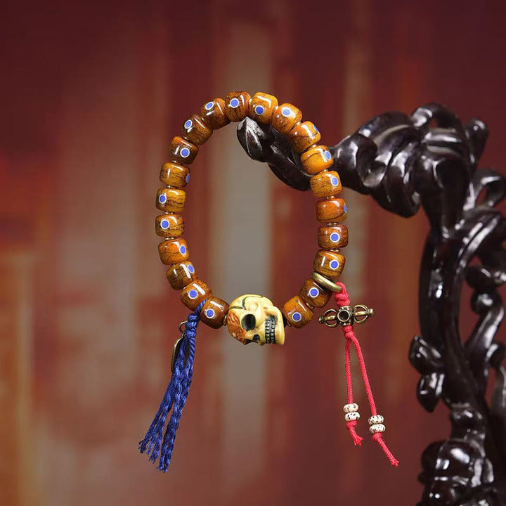 Buddha Stonesチベットの骨ビーズ 屍の森の王 悪霊を遠ざけるブレスレット - image 2