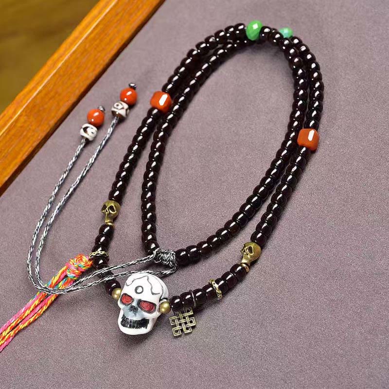 Buddha Stonesチベット ココナッツシェル 屍の王 森の幸運を呼ぶブレスレット - ココナッツの殻（幸せ♥ポジティブ） - image 0