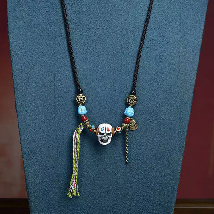 Buddha Stonesの頭蓋骨 死体の森の王 悪霊を遠ざけるネックレスペンダント - image 6