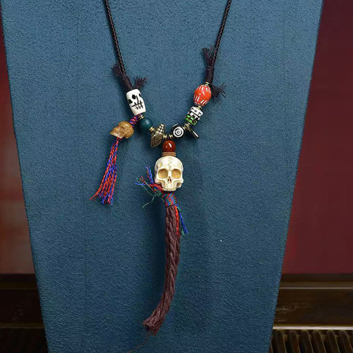 Buddha Stonesの頭蓋骨 死体の森の王 悪霊を遠ざけるネックレスペンダント - image 2