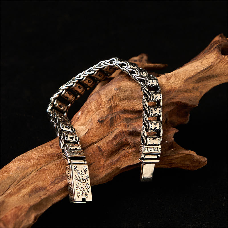 Buddha Stonesチベットの吉兆の雲 銅製 オム・オーム・マニ・パドメ・フム平和の金属ブレスレット - image 2
