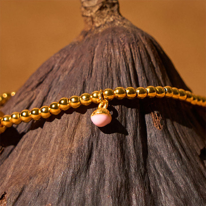 Buddha Stones銅 真鍮 メッキ 24K ゴールドビーズ ひょうたん開運財運ブレスレット - image 2
