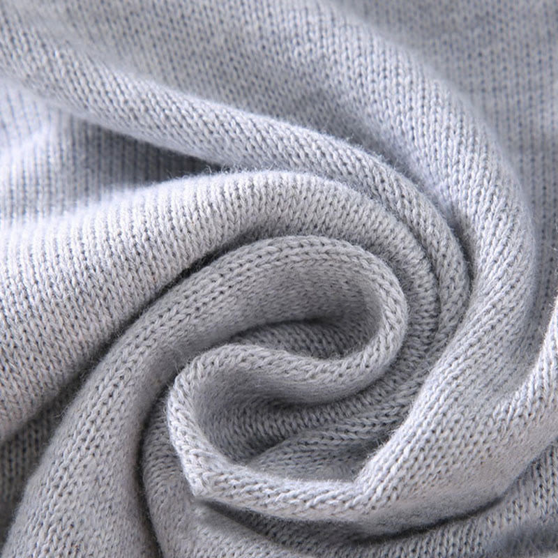 Buddha Stonesリブ編み 無地 裾デザイン メンズ モックネック 長袖 ピュアコットン セーター - image 8