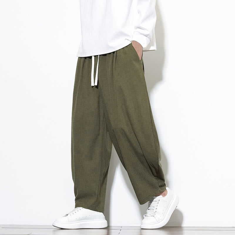 Buddha Stonesメンズ 無地 ピュアコットン コーデュロイ アンクル丈 ハーレムパンツ ポケット付き - image 6