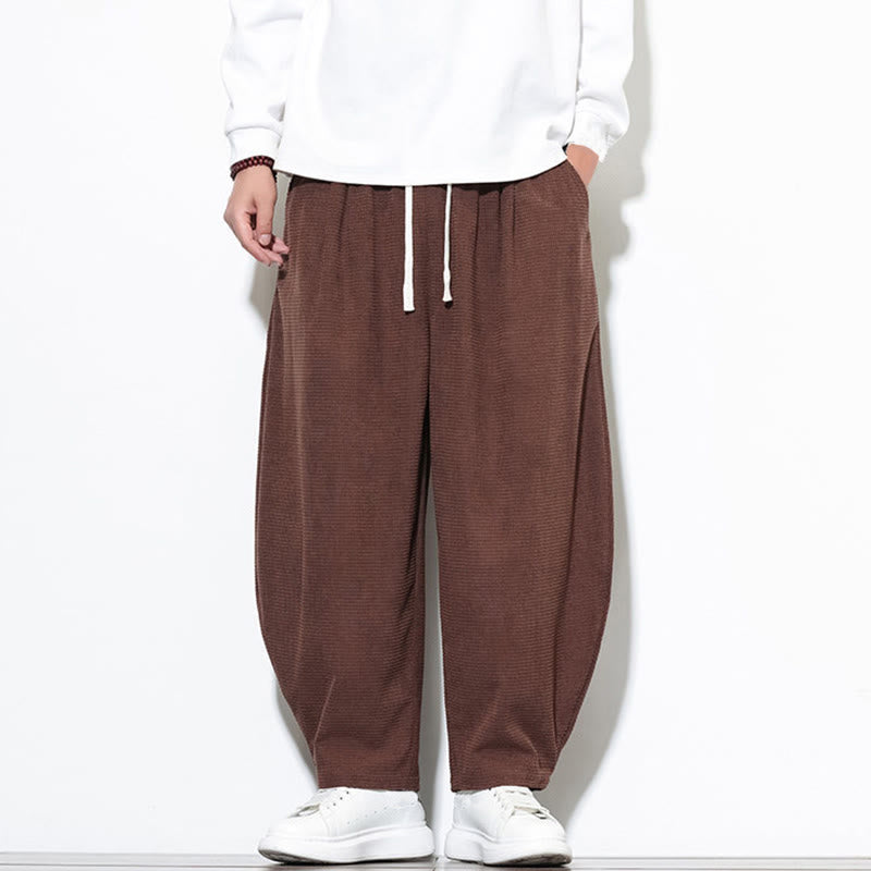 Buddha Stonesメンズ 無地 ピュアコットン コーデュロイ アンクル丈 ハーレムパンツ ポケット付き - image 28
