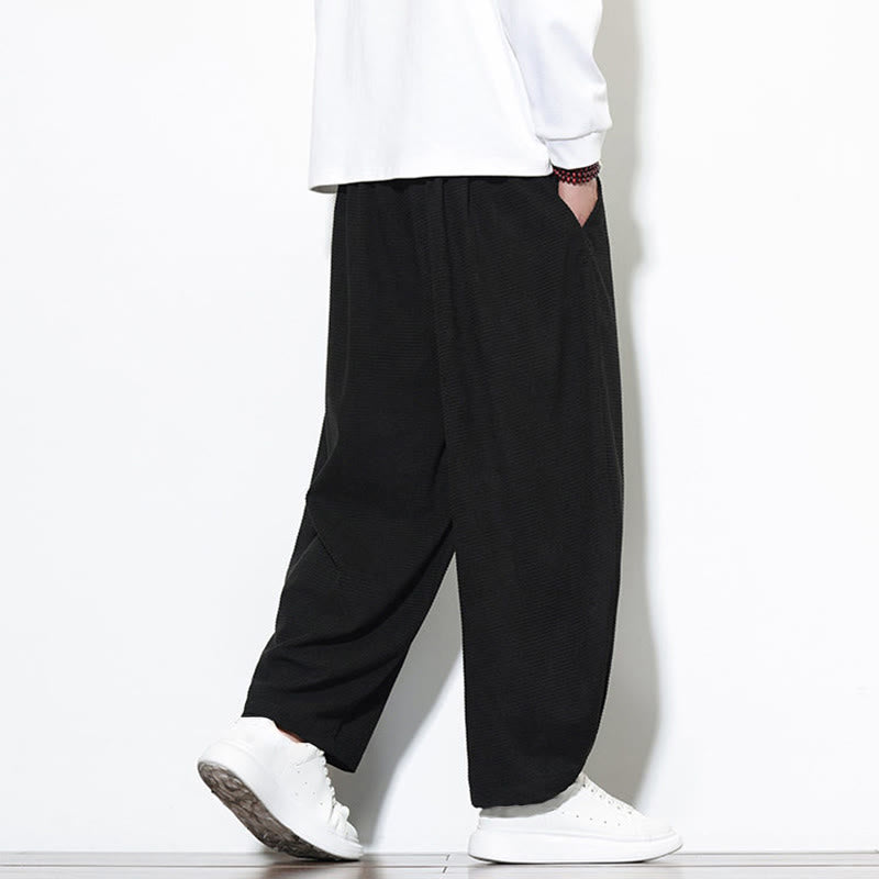 Buddha Stonesメンズ 無地 ピュアコットン コーデュロイ アンクル丈 ハーレムパンツ ポケット付き - image 23