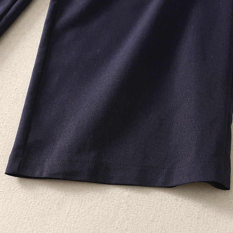 Buddha Stones刺繍柄ポリエステルレディースワイドレッグパンツ（ポケット付き） - image 18