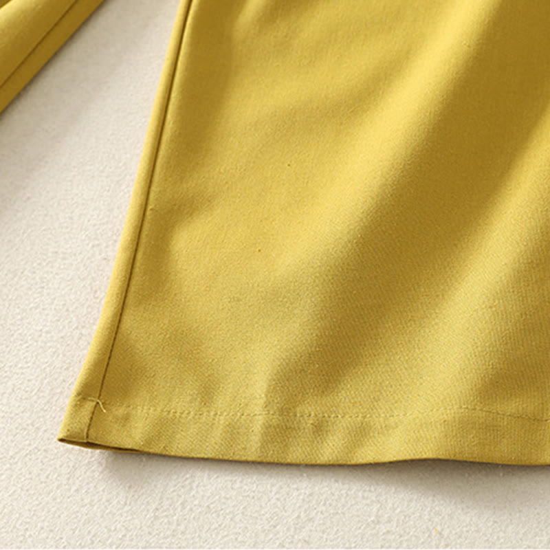 Buddha Stones刺繍柄ポリエステルレディースワイドレッグパンツ（ポケット付き） - image 13