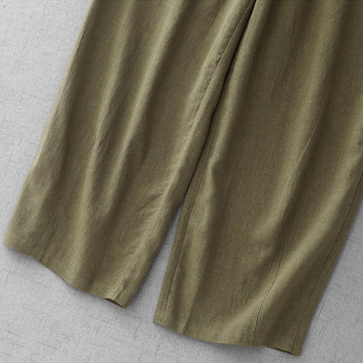 Buddha Stonesカジュアル 無地 ロープ レディース コットン 7-8丈 パンツ ポケット付き - image 7