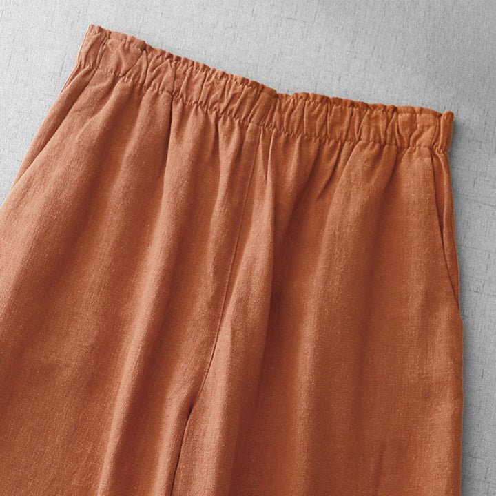 Buddha Stonesカジュアル 無地 ロープ レディース コットン 7-8丈 パンツ ポケット付き - image 10