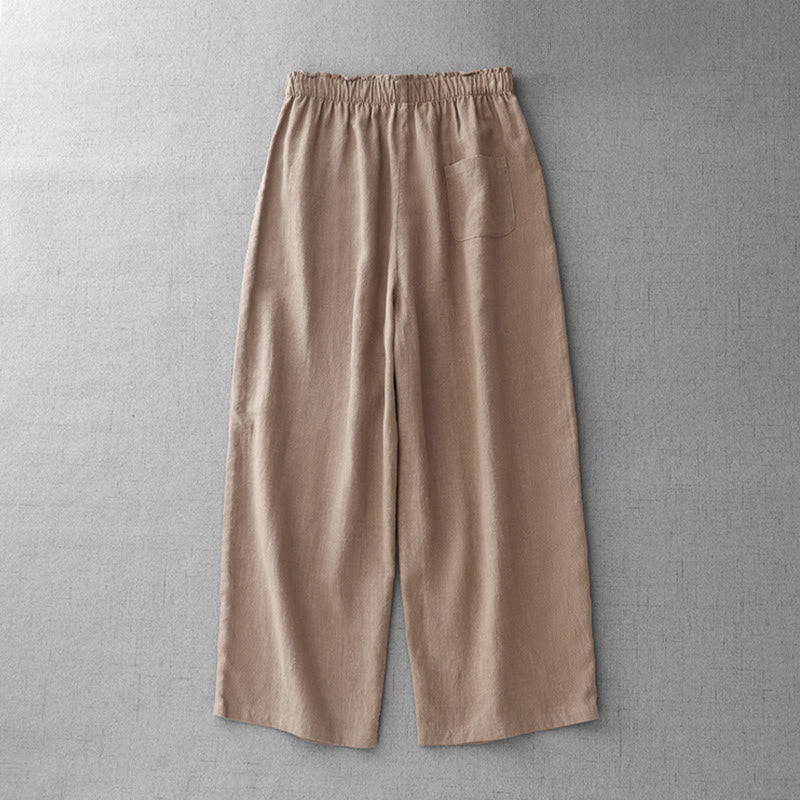 Buddha Stonesカジュアル 無地 ロープ レディース コットン 7-8丈 パンツ ポケット付き - image 17