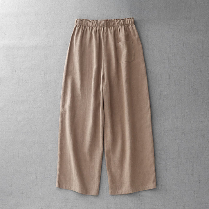 Buddha Stonesカジュアル 無地 ロープ レディース コットン 7-8丈 パンツ ポケット付き - image 17