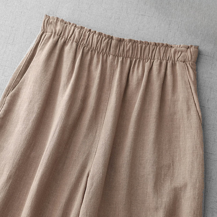Buddha Stonesカジュアル 無地 ロープ レディース コットン 7-8丈 パンツ ポケット付き - image 22