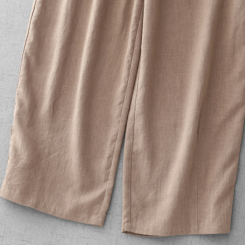 Buddha Stonesカジュアル 無地 ロープ レディース コットン 7-8丈 パンツ ポケット付き - image 23