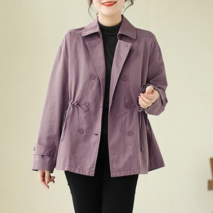 Buddha Stonesレディース 長袖ボタンコットンジャケット - 梅 - US14、 UK/AU18、 EU46 (2XL) - image 4