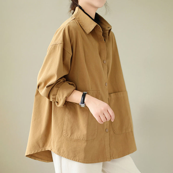 Buddha Stonesレディース 長袖 ボタン コットン ジャケット ポケット付き - image 8
