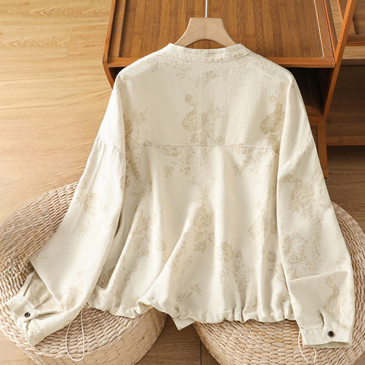 Buddha Stonesカジュアルプリント柄 レディース 長袖 ポリエステルシャツ - image 11