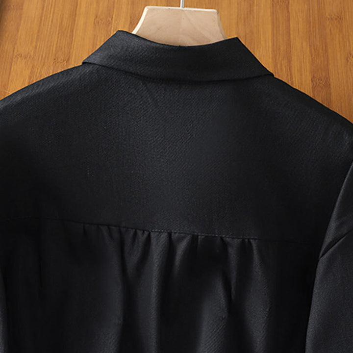 Buddha Stonesカジュアル レディース 長袖 スタンドカラー コットンシャツ ポケット付き - image 11