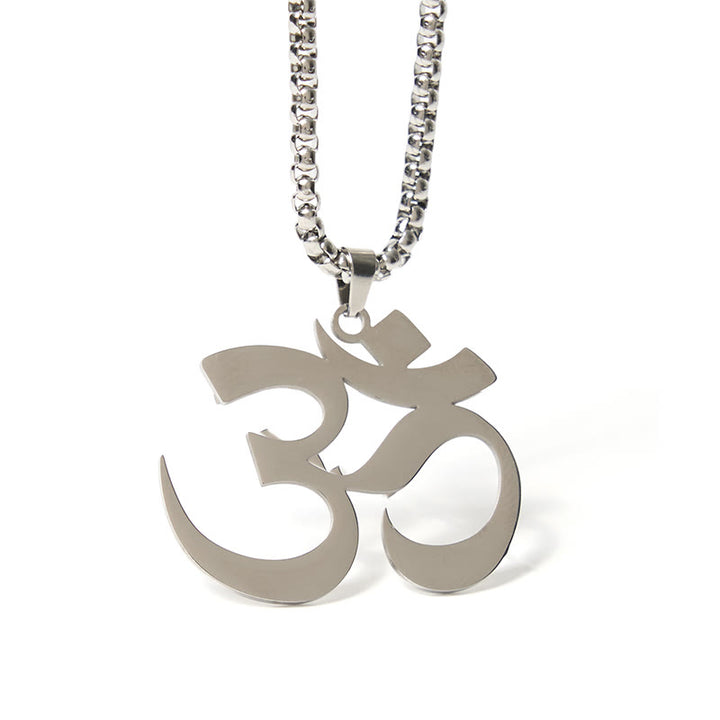 Buddha Stonesオムシンボル マントラ ステンレススチール フォーカスネックレスペンダント - image 14