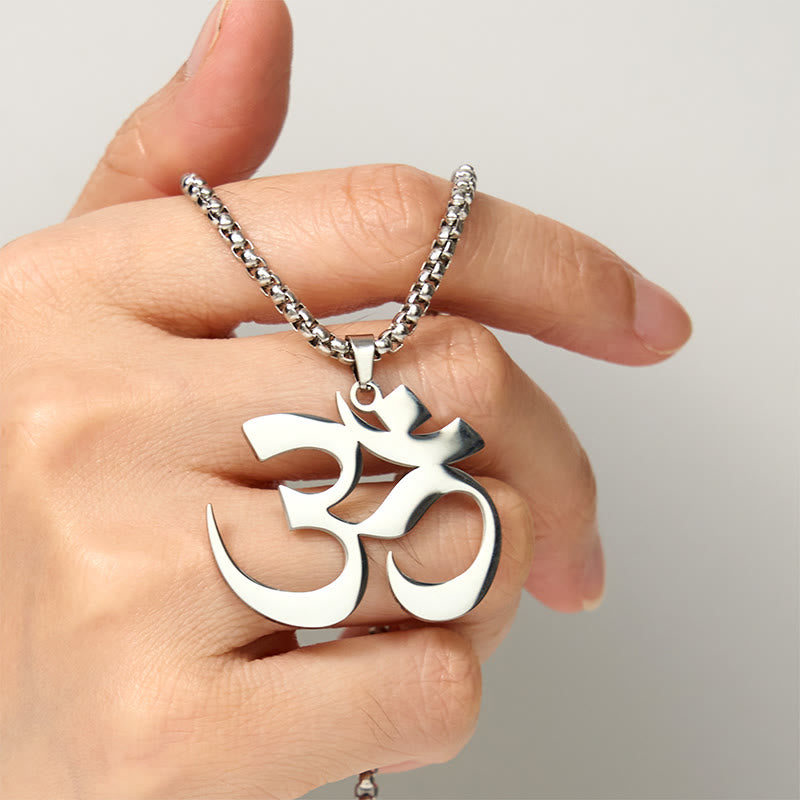 Buddha Stonesオムシンボル マントラ ステンレススチール フォーカスネックレスペンダント - image 13