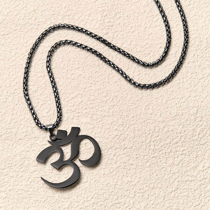 Buddha Stonesオムシンボル マントラ ステンレススチール フォーカスネックレスペンダント - image 19