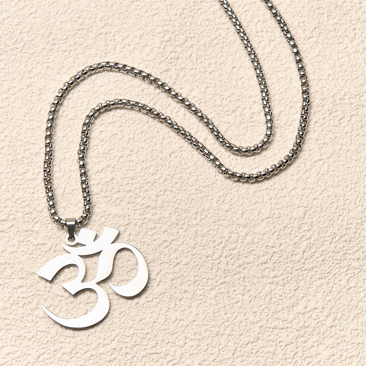 Buddha Stonesオムシンボル マントラ ステンレススチール フォーカスネックレスペンダント - image 12