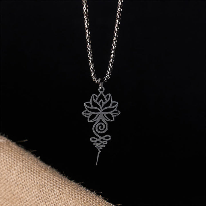Buddha Stones蓮 ウナロメ チャクラ シンボル デザイン ステンレススチール 悟りのネックレス ペンダント - image 13