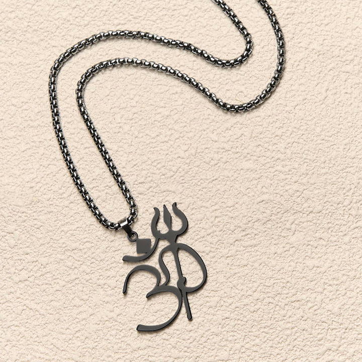 Buddha StonesトライデントOMシンボルステンレススチール接続ネックレスペンダント - image 16