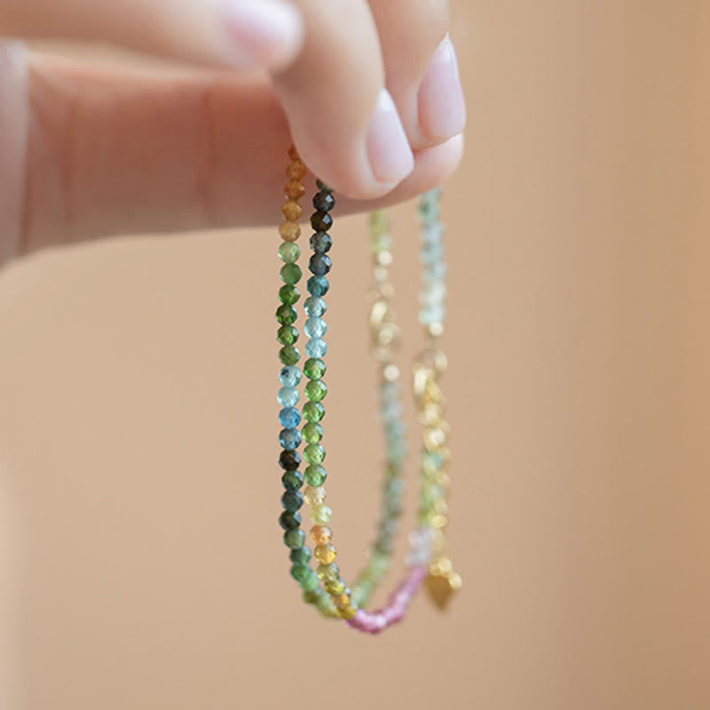 Buddha Stones 2.5mm天然トルマリン極細ビーズビーズ幸運を呼ぶブレスレット - image 10