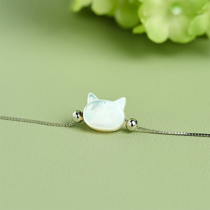 Buddha Stones 925スターリングシルバー シャコガイ ストーン キャットヘッド良縁祈願チェーンブレスレット - image 10