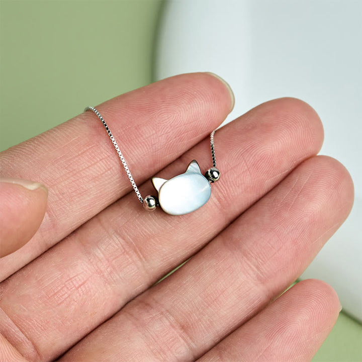 Buddha Stones 925スターリングシルバー シャコガイ ストーン キャットヘッド良縁祈願チェーンブレスレット - image 3