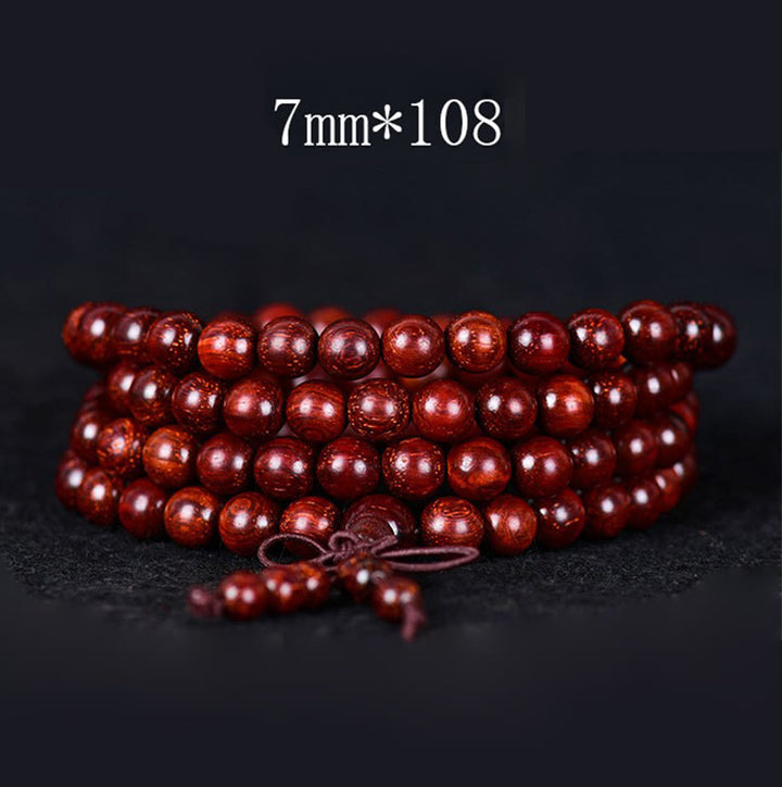Buddha Stonesチベット小葉紫檀バランスブレスレット - 7mm*108 - image 2