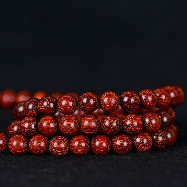 Buddha Stonesチベット小葉紫檀バランスブレスレット - 5mm*108 - image 12