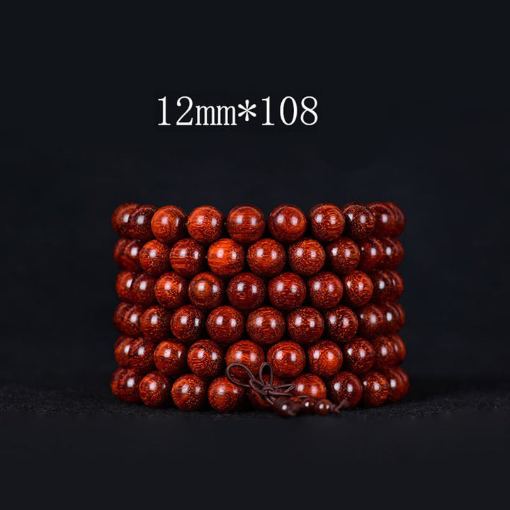 Buddha Stonesチベット小葉紫檀バランスブレスレット - 12mm*108 - image 5