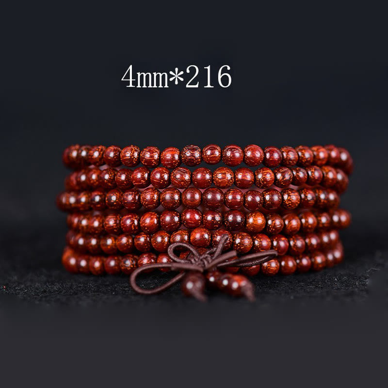 Buddha Stonesチベット小葉紫檀バランスブレスレット - 4mm*216 - image 6