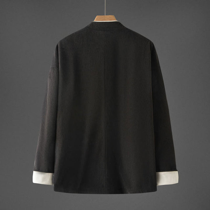 Buddha Stonesメンズ フロッグボタン マンダリンカラー 長袖 コットンジャケット タンスーツ ポケット付き - image 11