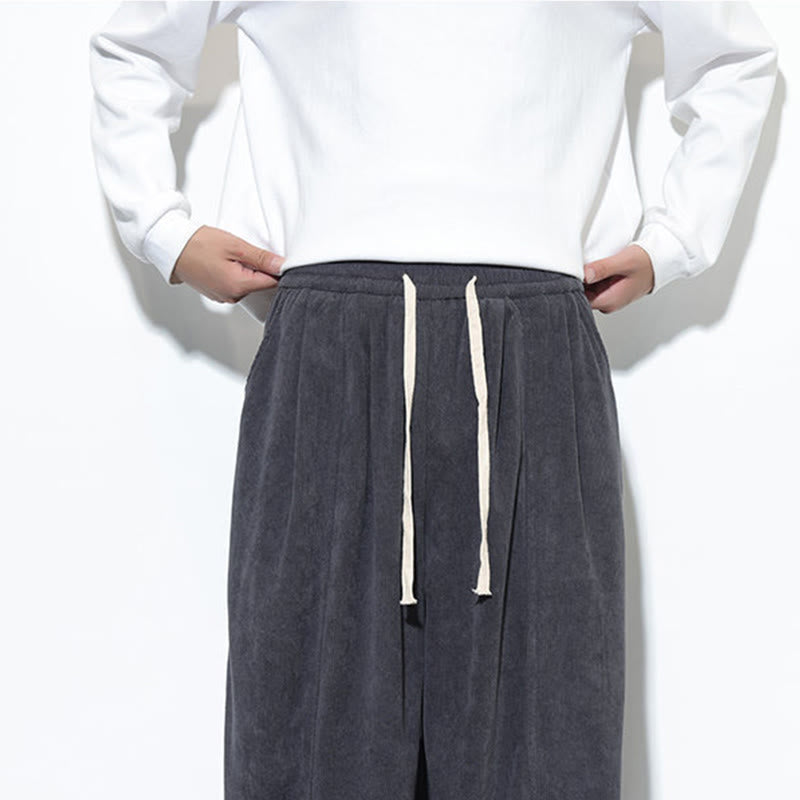Buddha Stonesプレーンドローストリング ピュアコットンコーデュロイ メンズ ハーレムパンツ ポケット付き - image 20