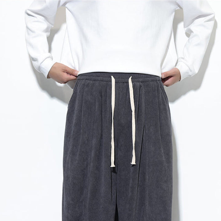 Buddha Stonesプレーンドローストリング ピュアコットンコーデュロイ メンズ ハーレムパンツ ポケット付き - image 20