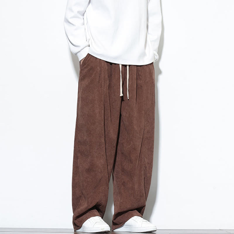 Buddha Stonesプレーンドローストリング ピュアコットンコーデュロイ メンズ ハーレムパンツ ポケット付き - image 35
