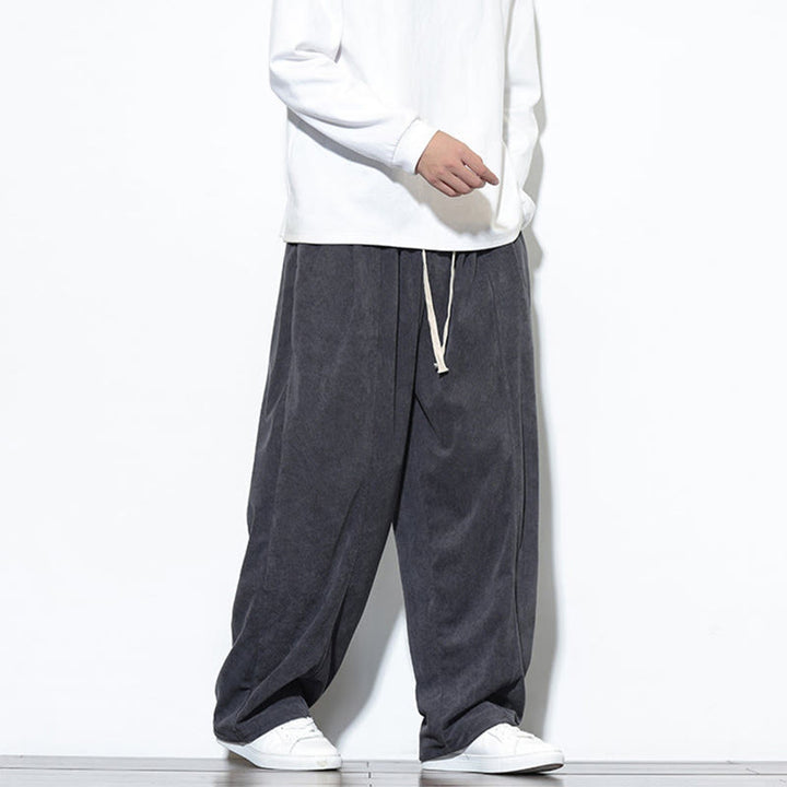 Buddha Stonesプレーンドローストリング ピュアコットンコーデュロイ メンズ ハーレムパンツ ポケット付き - image 14