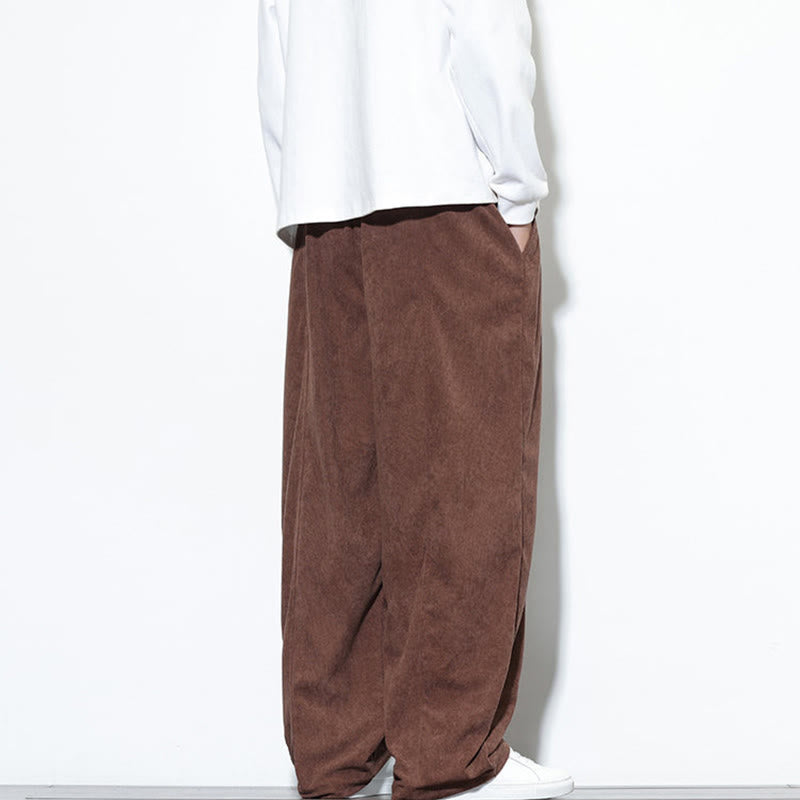 Buddha Stonesプレーンドローストリング ピュアコットンコーデュロイ メンズ ハーレムパンツ ポケット付き - image 37