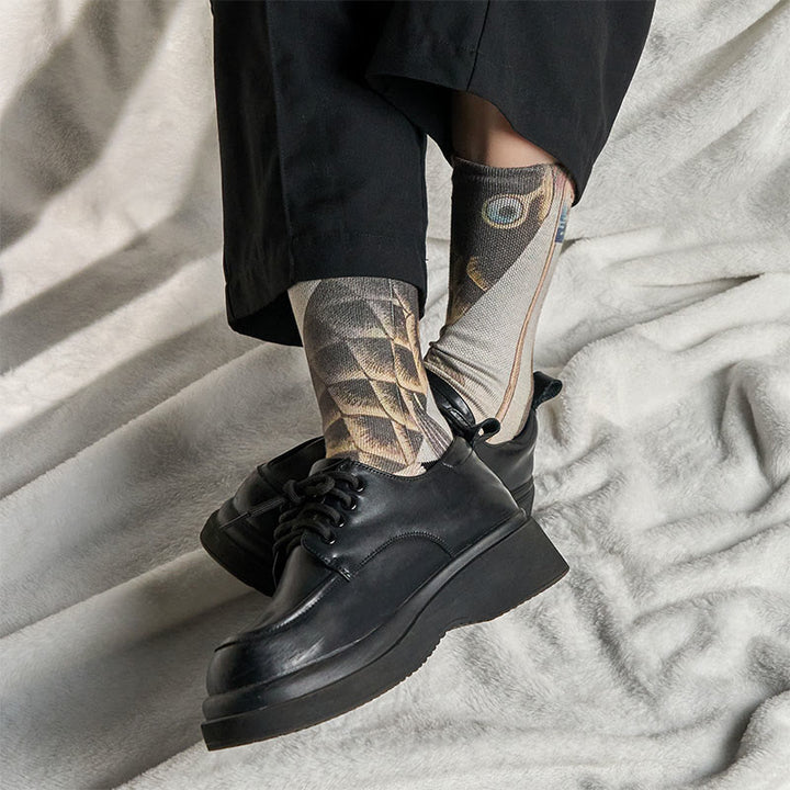 Buddha Stonesカジュアル鯉富士山 マイクロクルー メンズ レディース ユニセックス ソックス - image 9