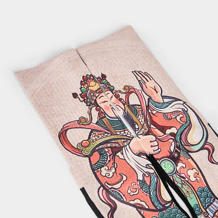 Buddha Stonesカジュアル富貴神如意柄マイクロクルーソックスメンズレディースユニセックス - image 2