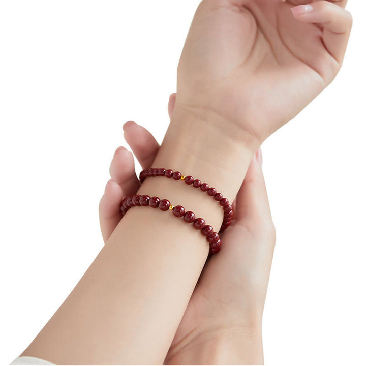 Buddha Stones999ゴールド 辰砂 シンプルデザイン 集中力ブレスレット - image 18