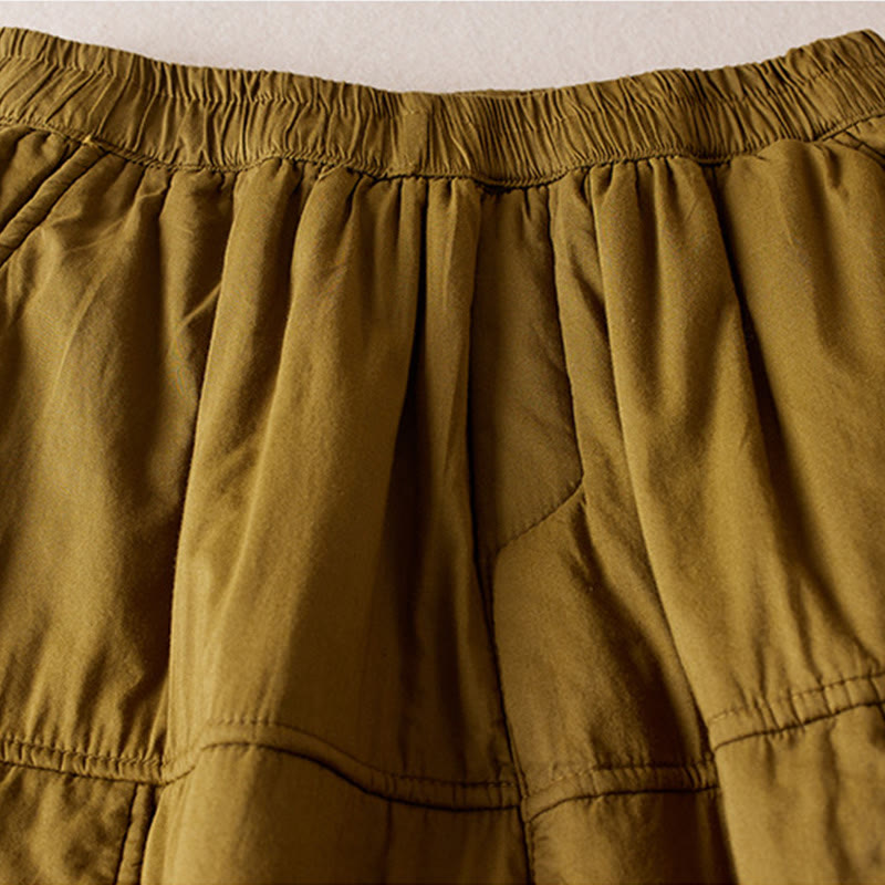 Buddha Stones無地コットンパッド入りレディースハーレムコットン厚手パンツ（ポケット付き） - image 7