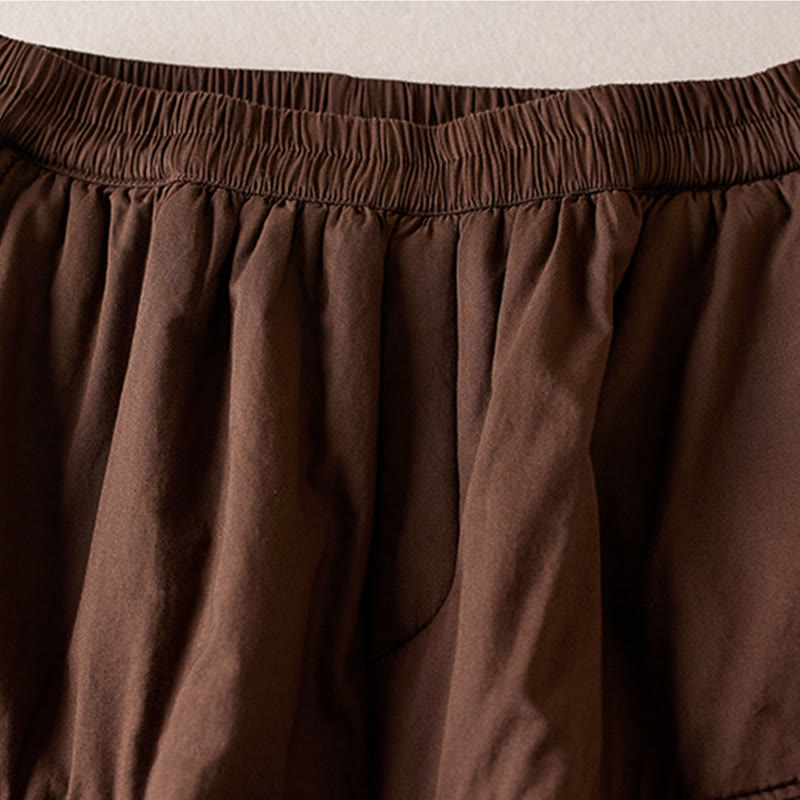 Buddha Stones無地コットンパッド入りレディースハーレムコットン厚手パンツ（ポケット付き） - image 11