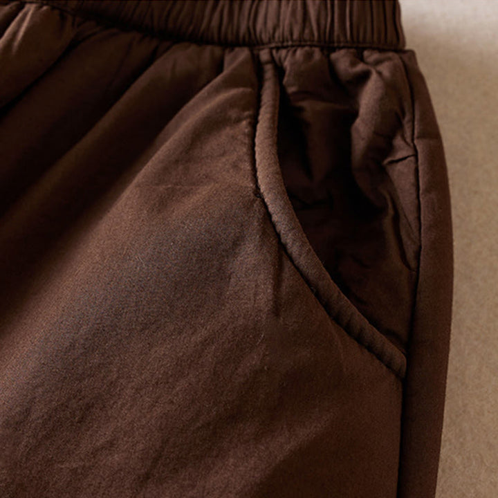 Buddha Stones無地コットンパッド入りレディースハーレムコットン厚手パンツ（ポケット付き） - image 12