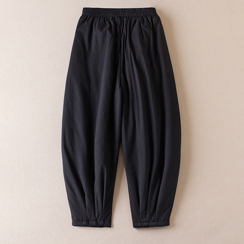 Buddha Stones無地コットンパッド入りレディースハーレムコットン厚手パンツ（ポケット付き） - image 23