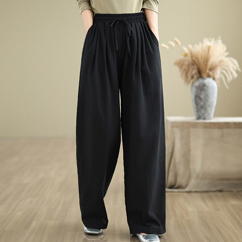 Buddha Stonesカジュアル ストレートレッグ レディース コットンパンツ ポケット付き - image 10